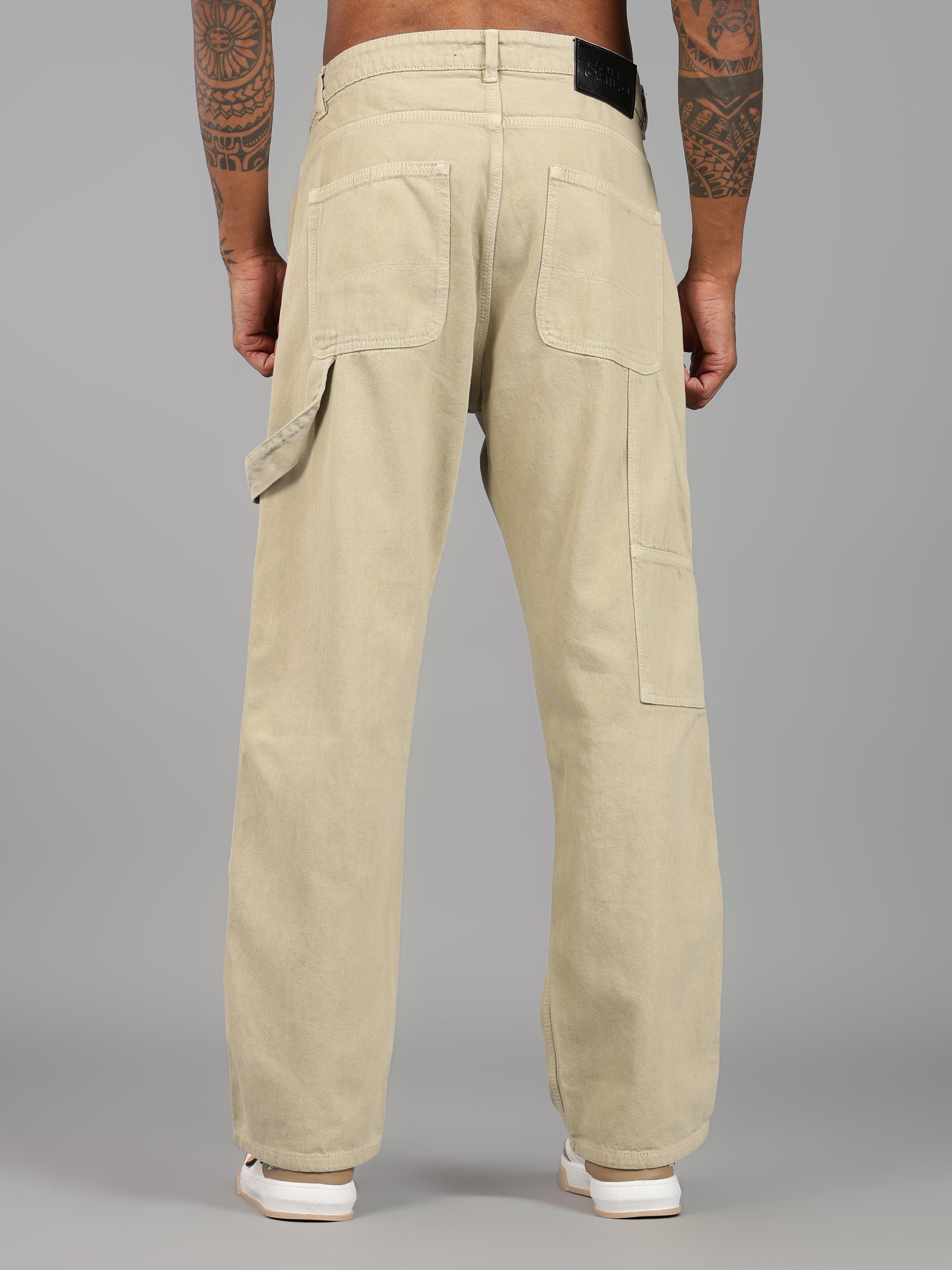 Beige Carpenter Jeans