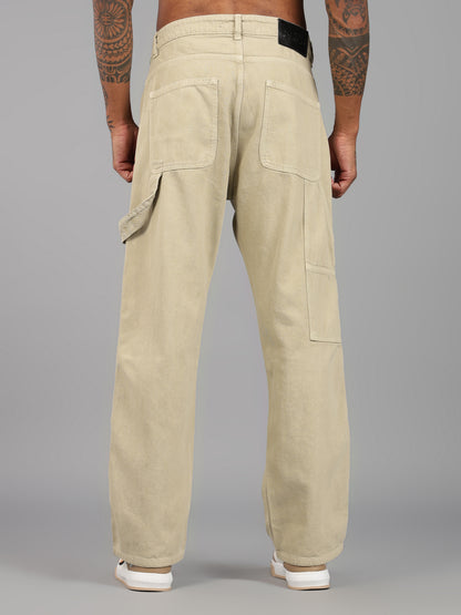 Beige Carpenter Jeans