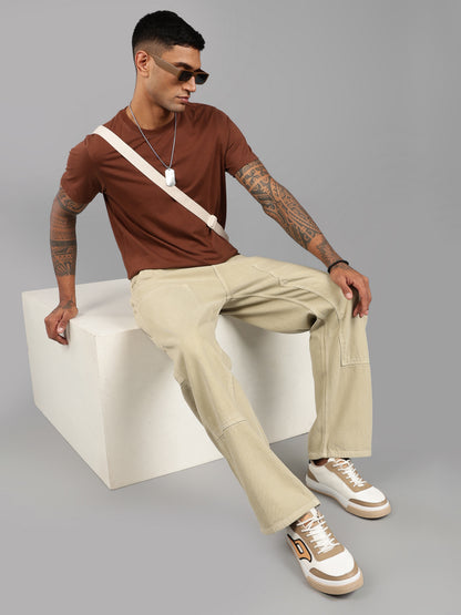 Beige Carpenter Jeans