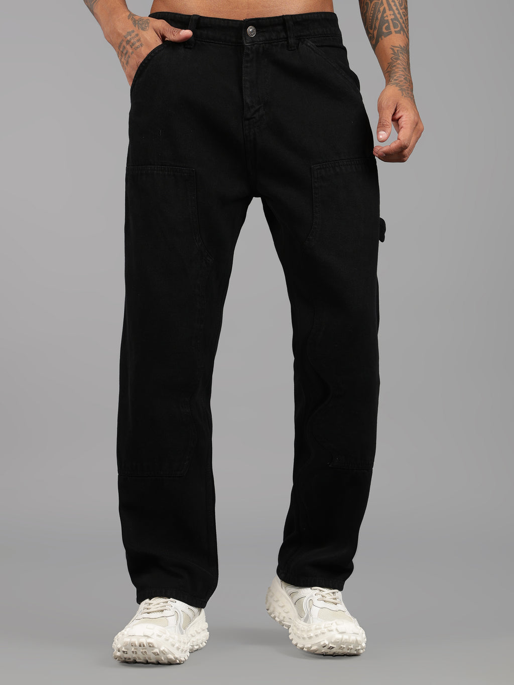 Black Utility Carpenter Jeans