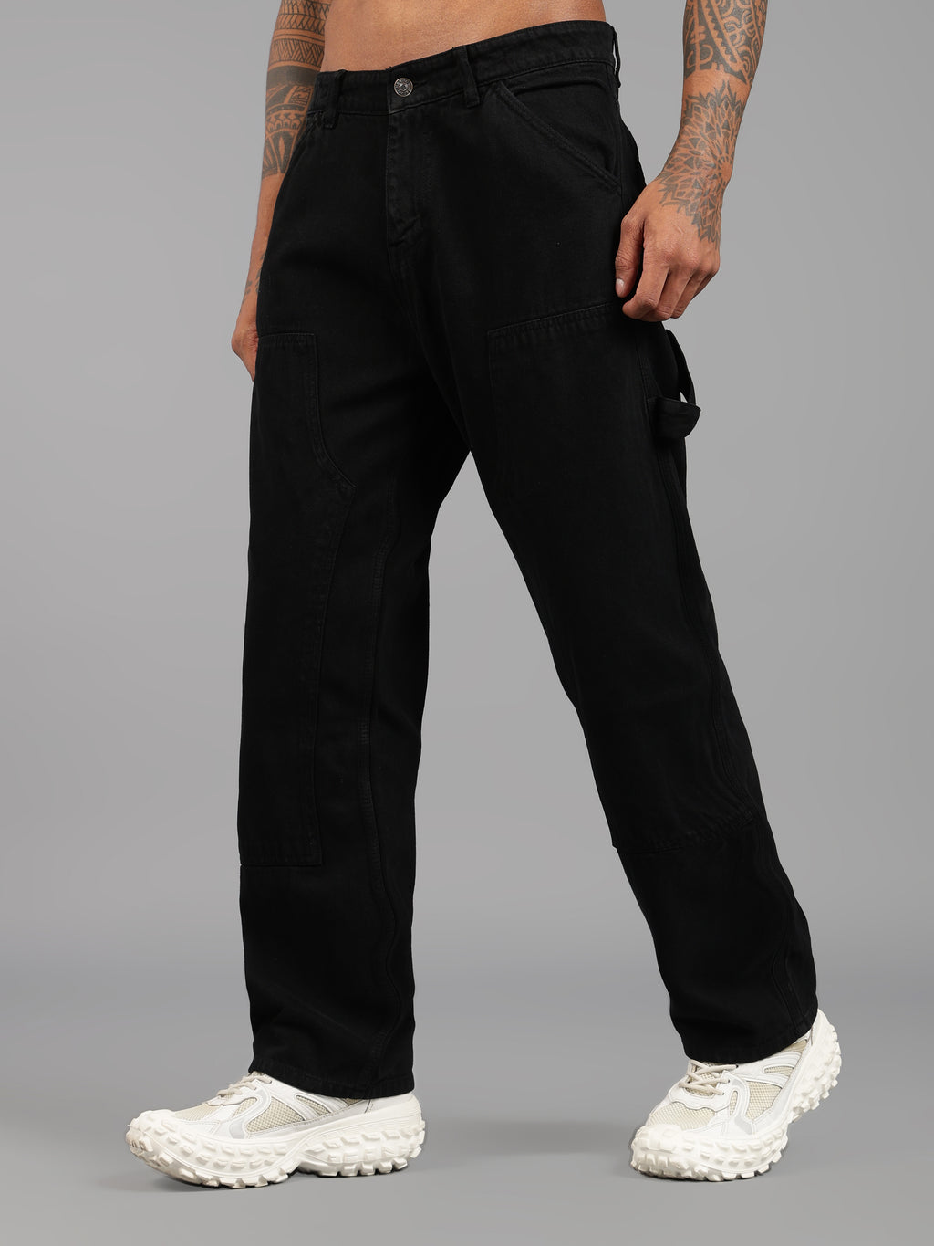 Black Utility Carpenter Jeans