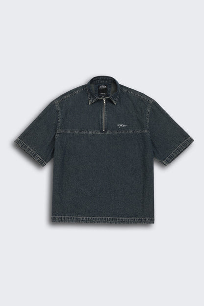 Boxy Fit Zipper Shirt