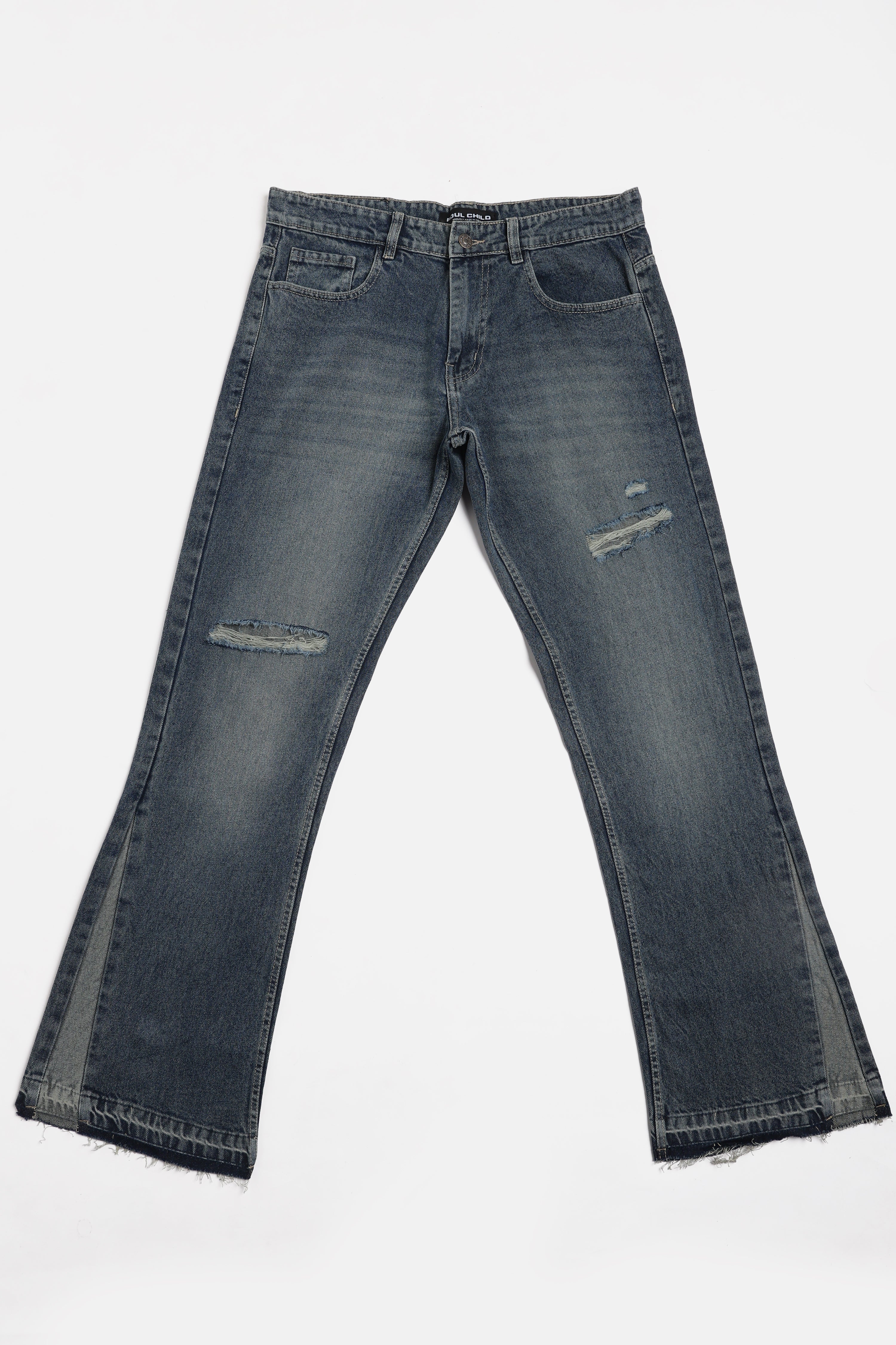 Men's Blue Flared Jeans
