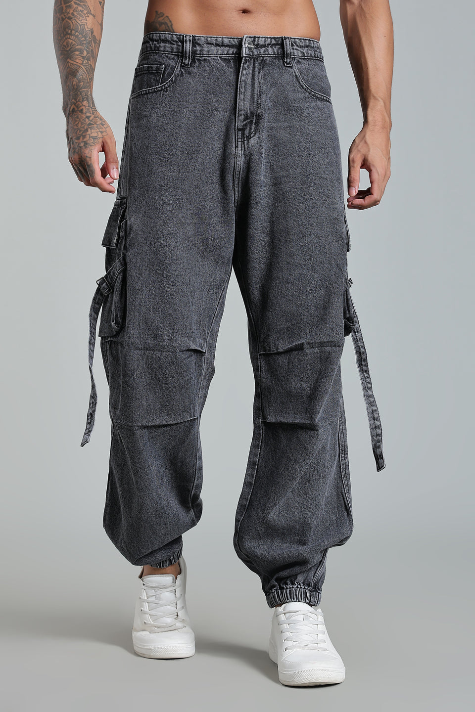 Dark grey 6-Pocket Cargo Jogger - Baggy Fit