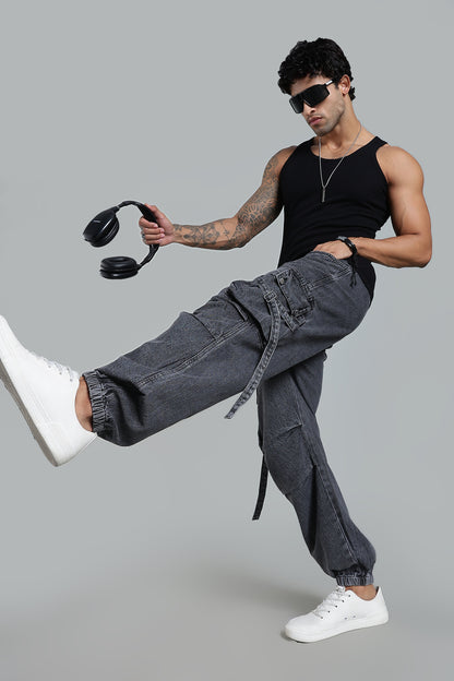 Dark grey 6-Pocket Cargo Jogger - Baggy Fit