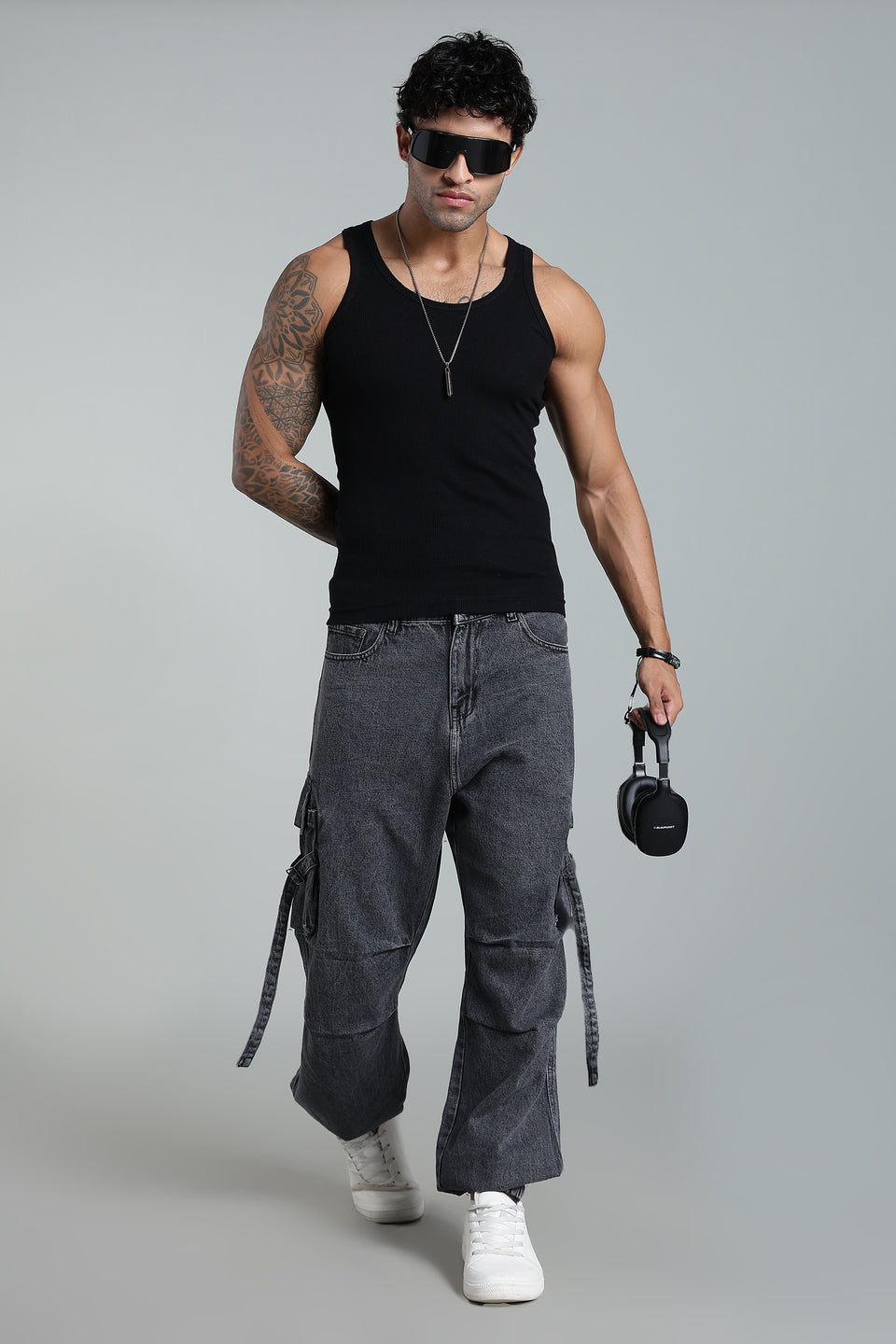 Dark grey 6-Pocket Cargo Jogger - Baggy Fit