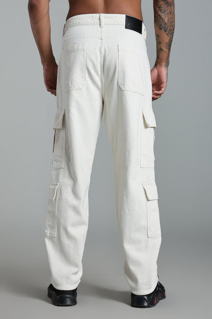 8 Pocket Cargo Denim | Baggy Fit Jeans | Off-White