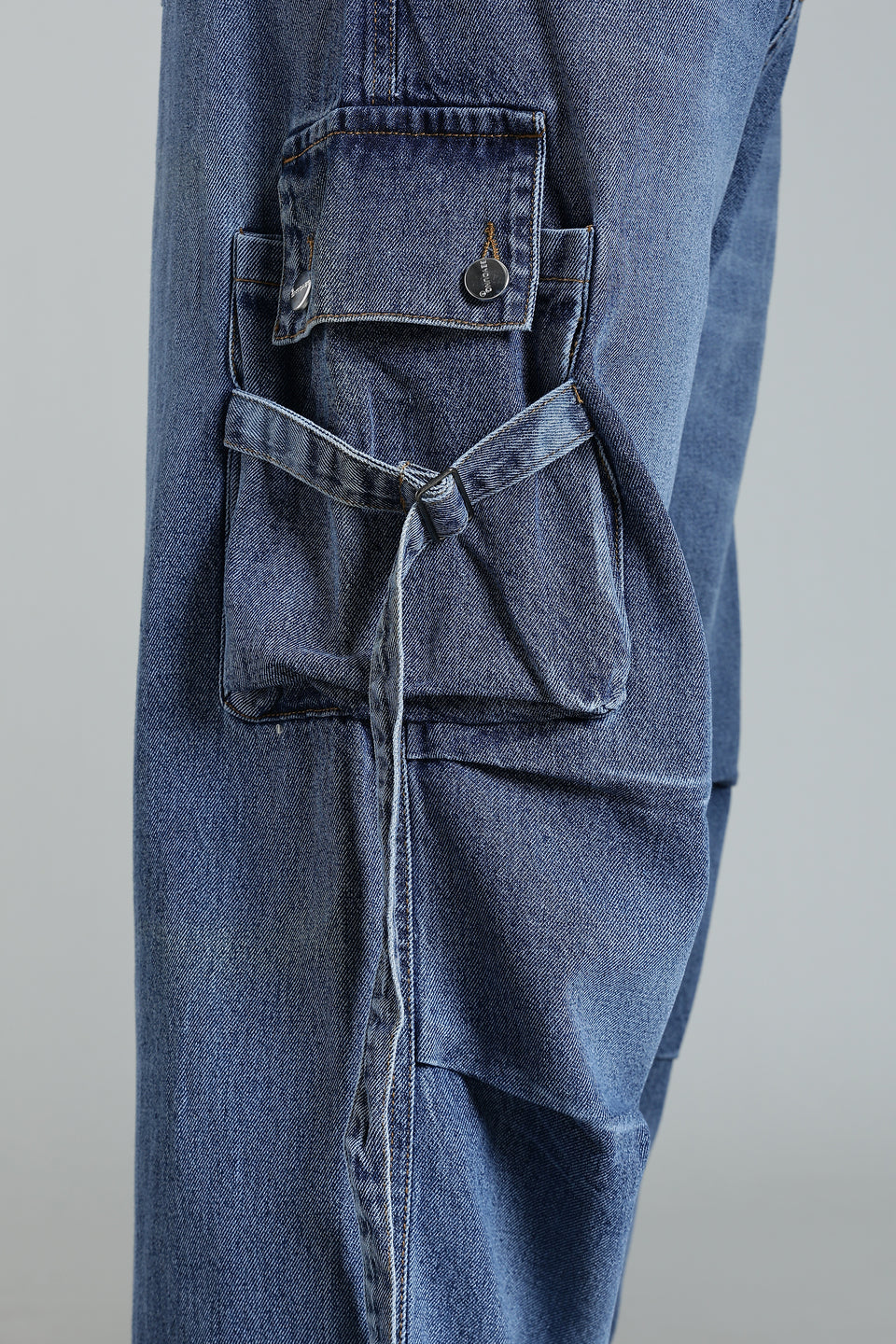 Blue 6-Pocket Cargo Jogger - Baggy Fit