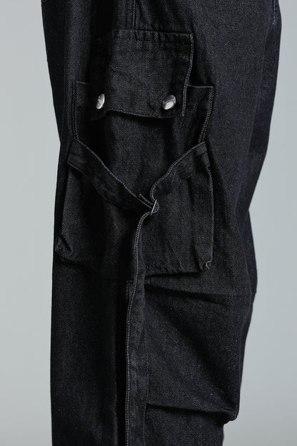 Black 6-Pocket Cargo Jogger - Baggy Fit