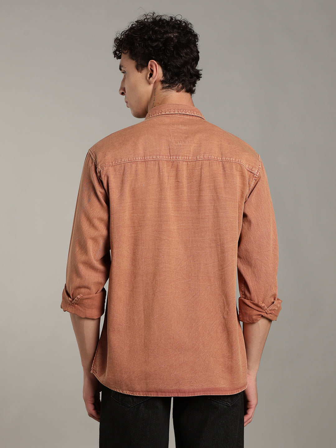 Double Flap Pocket Shirt- Relax/Baggy Fit - Rusty Orange
