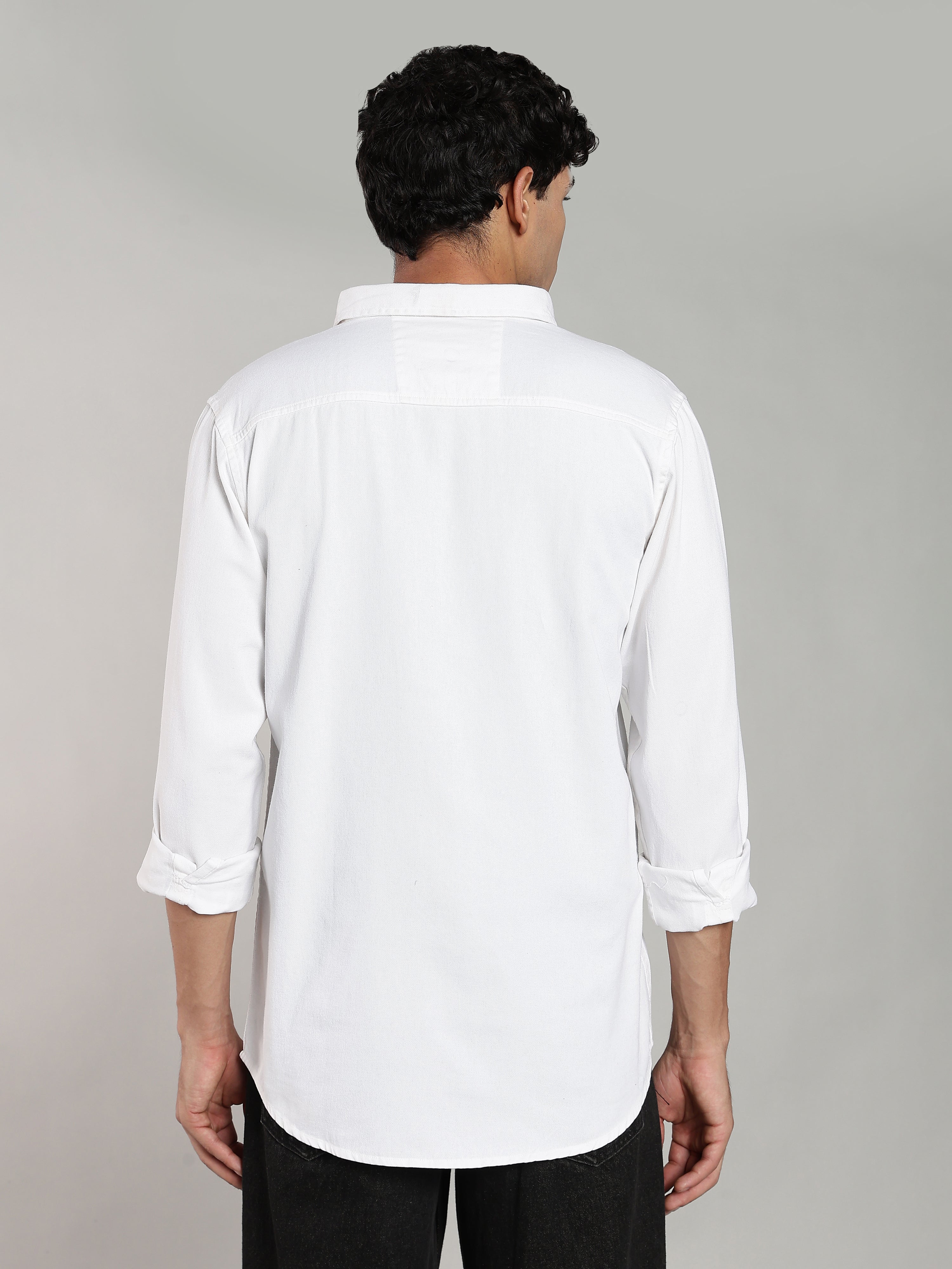 White cotton Shirt | Regular Fit