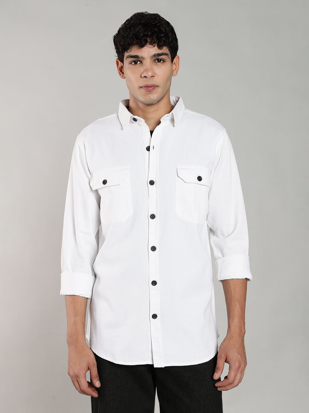 White cotton Shirt | Regular Fit