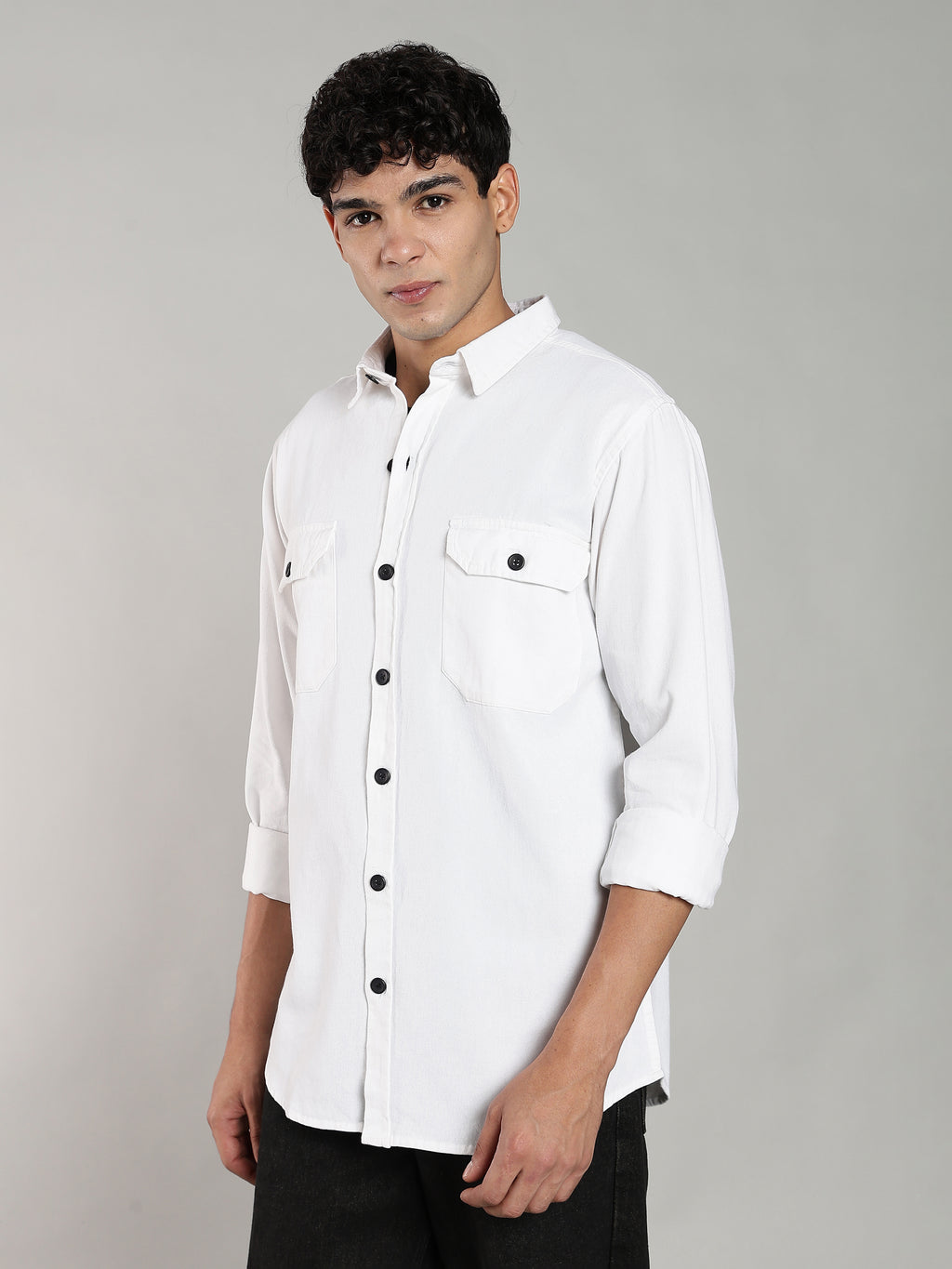 White cotton Shirt | Regular Fit