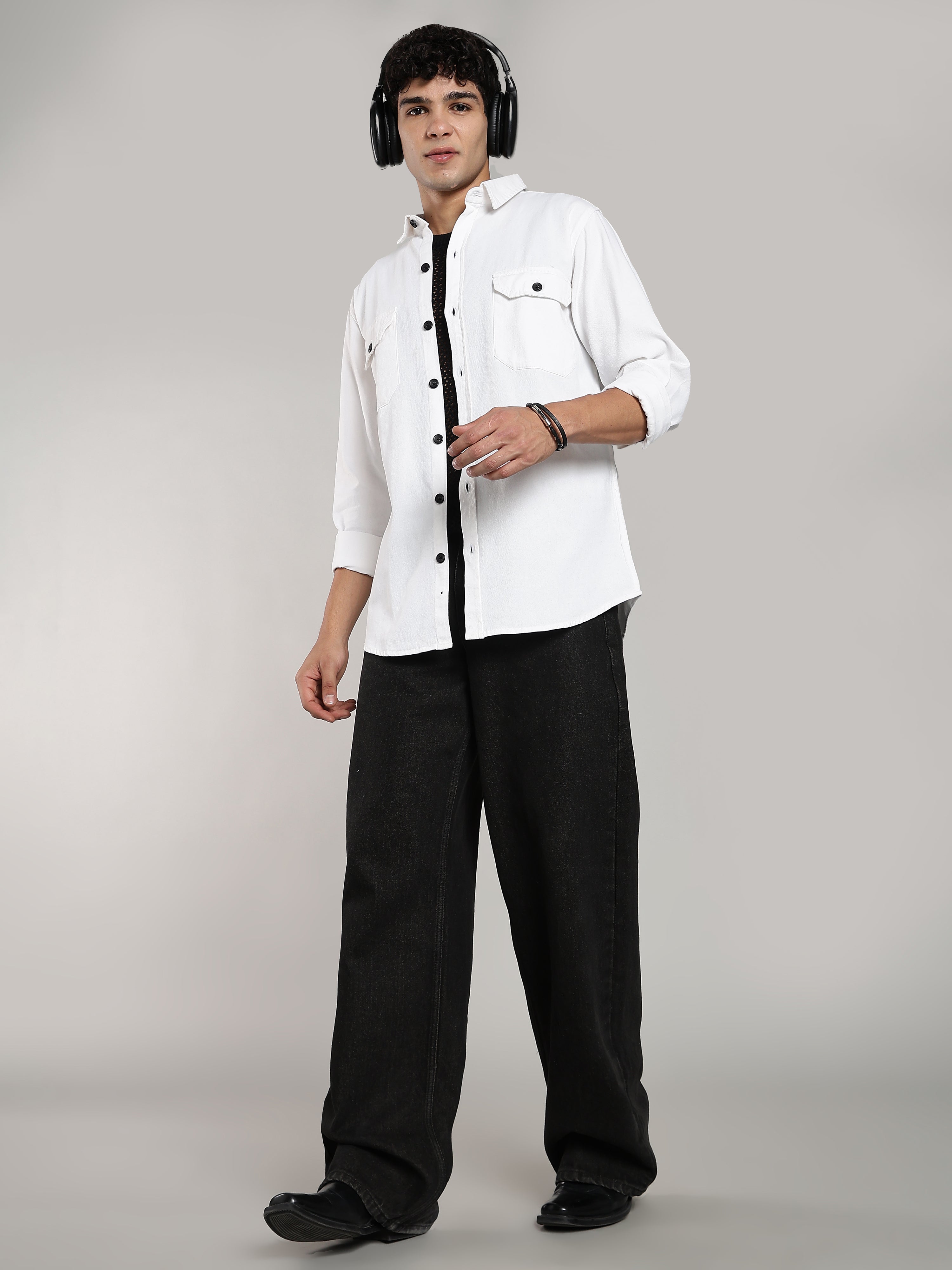 White cotton Shirt | Regular Fit