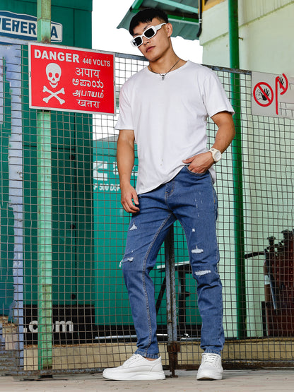 Ripped Skinny Blue Jeans