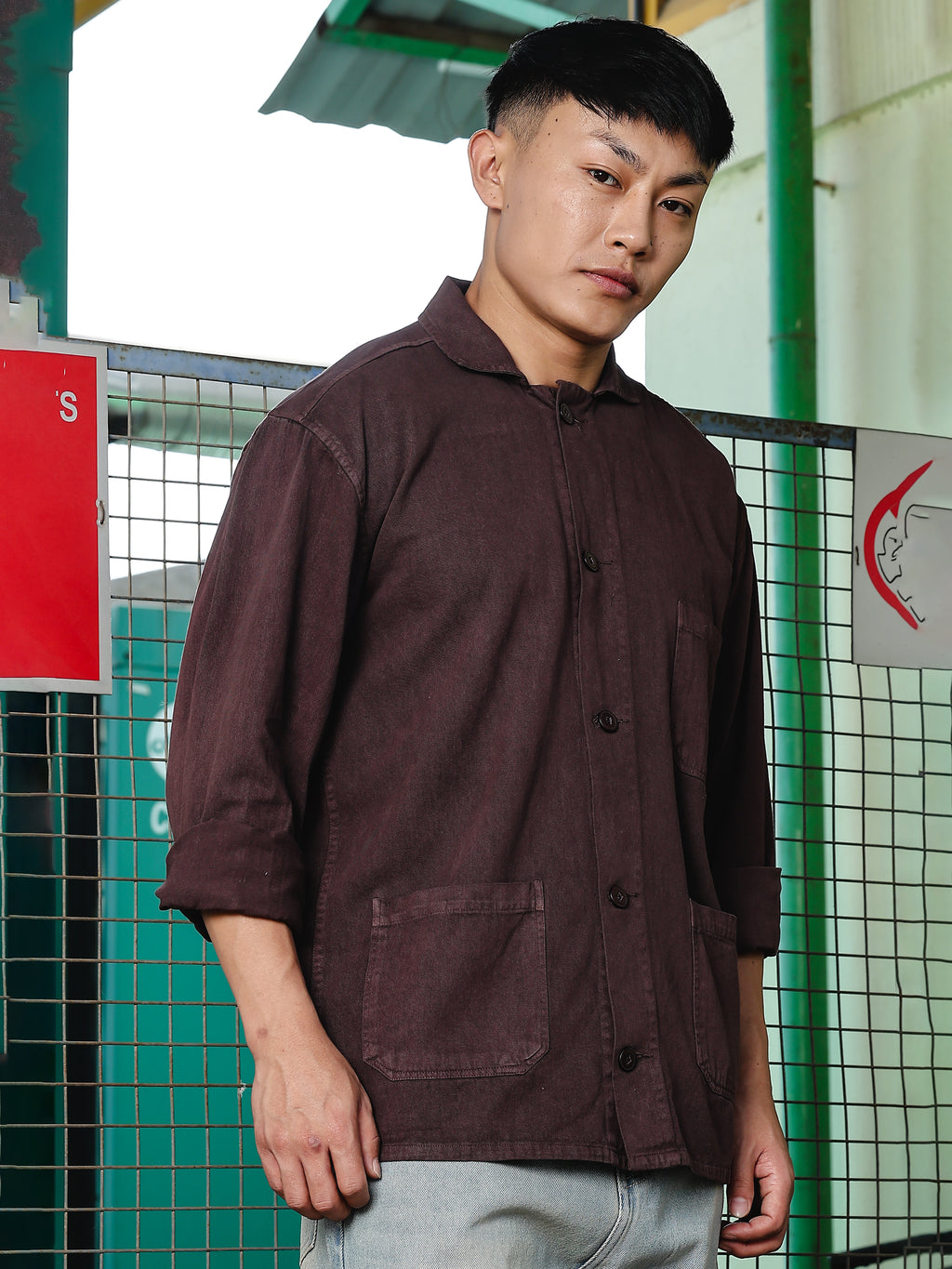 Coffee Brown Drop Shoulder Shirt | Baggy Fit