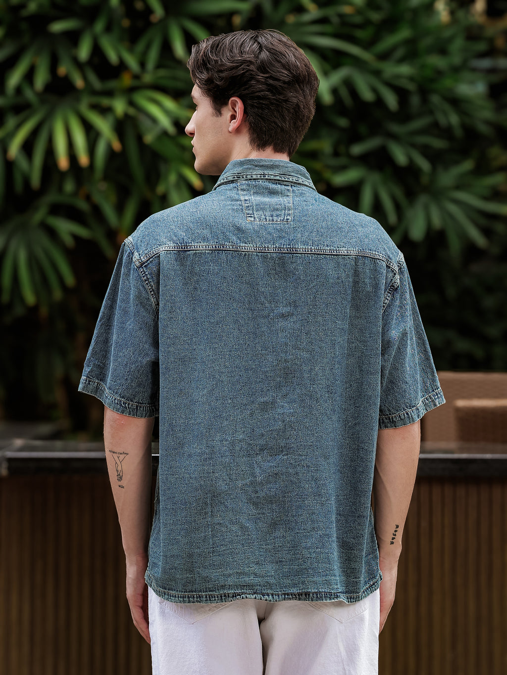 Boxy Fit Denim Shirt | Blue