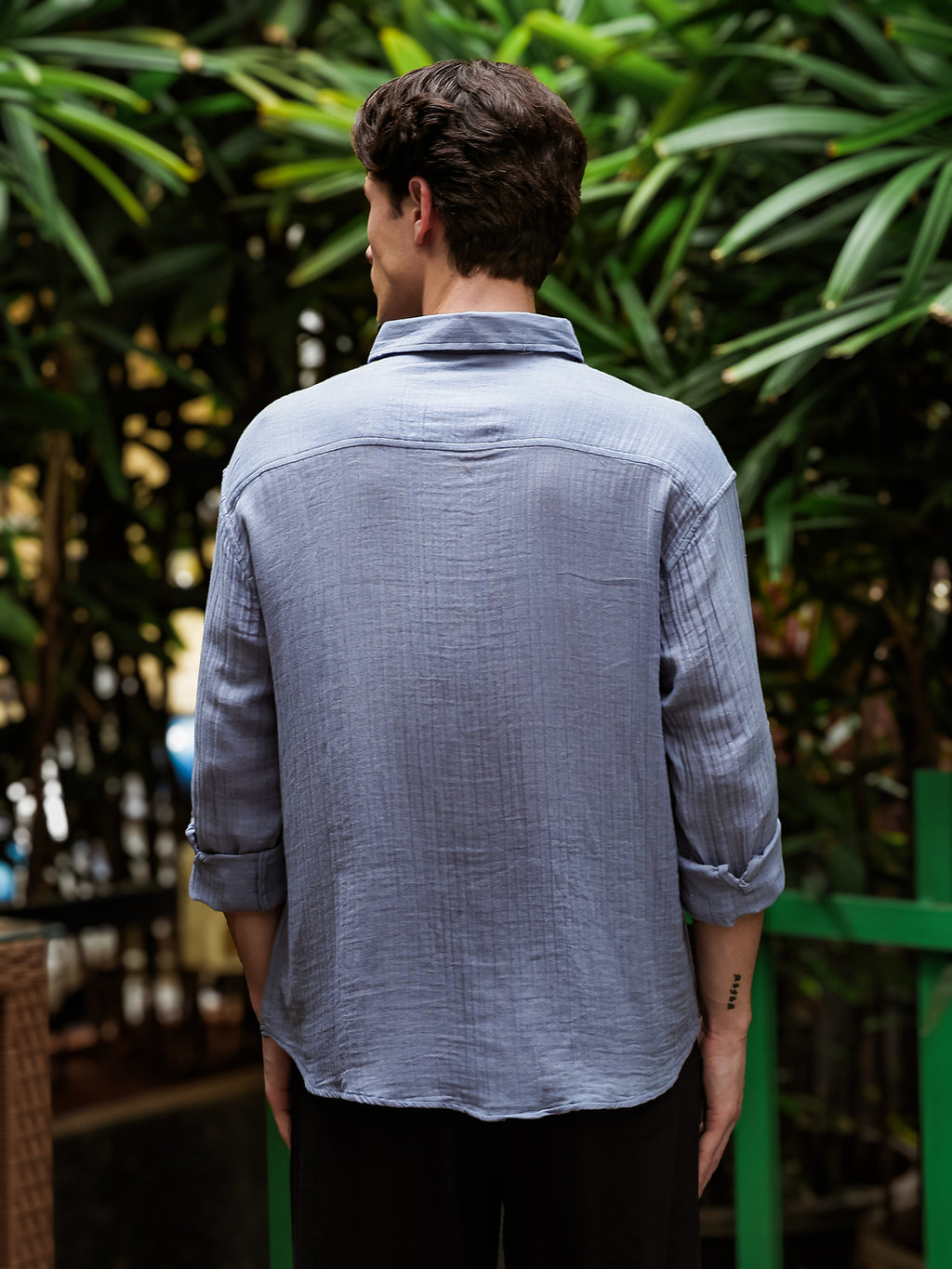 Grey Gauze Holiday/Resort Shirt | Relax Fit