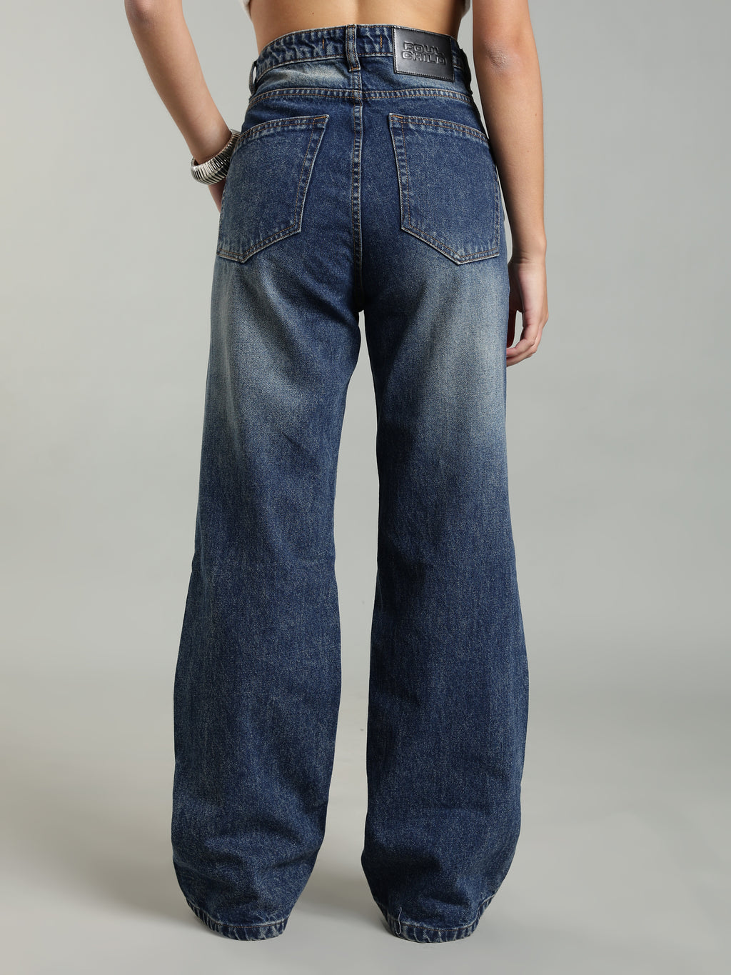 Women's Wide Leg Jeans | Dark Blue