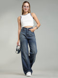 Women's Wide Leg Jeans | Dark Blue