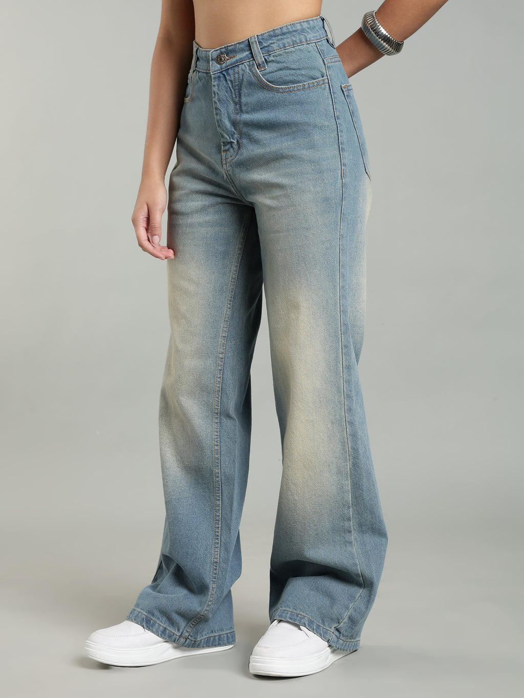 Women's Wide Leg Jeans | Vintage Wash