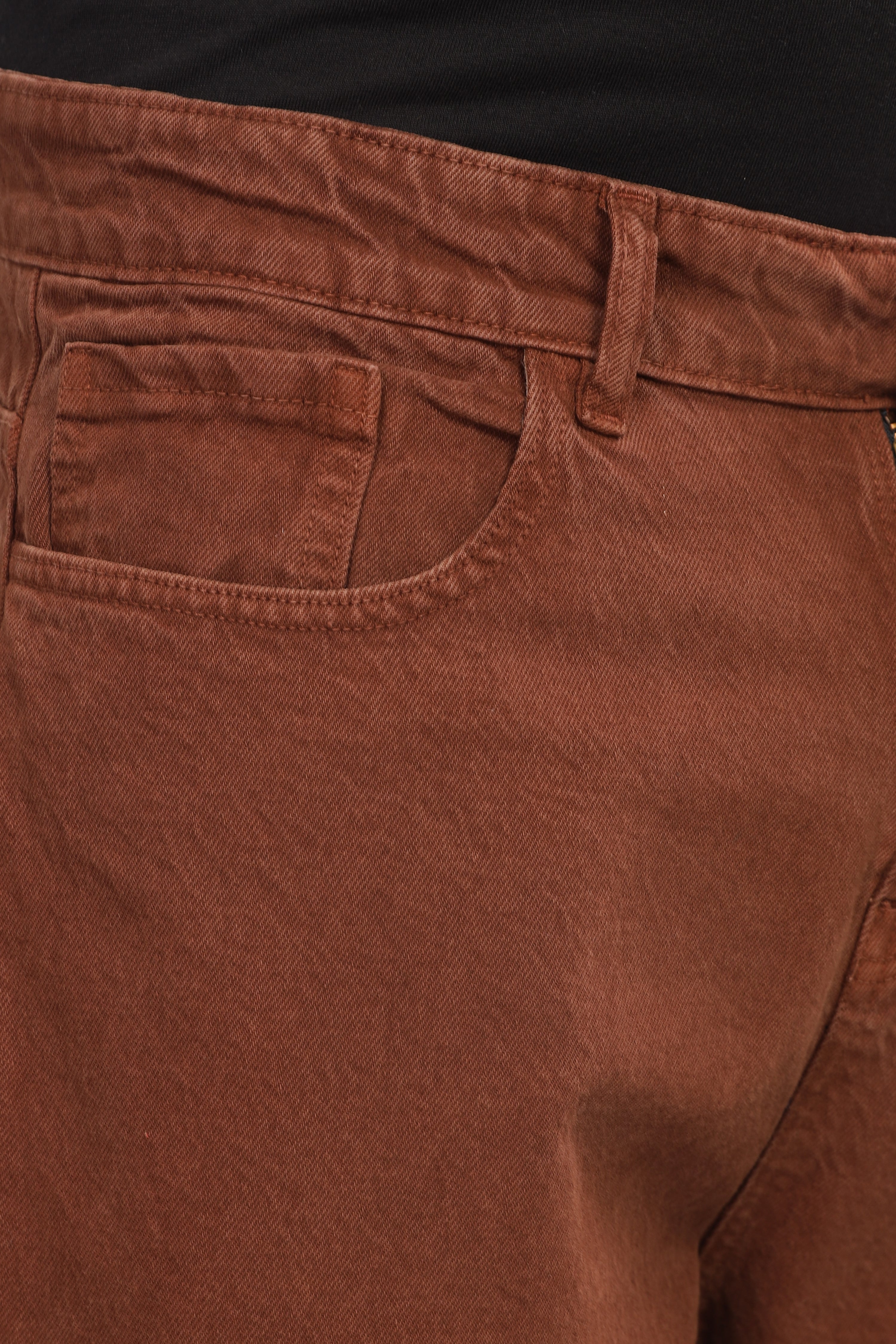 Plain Baggy Brown Jeans