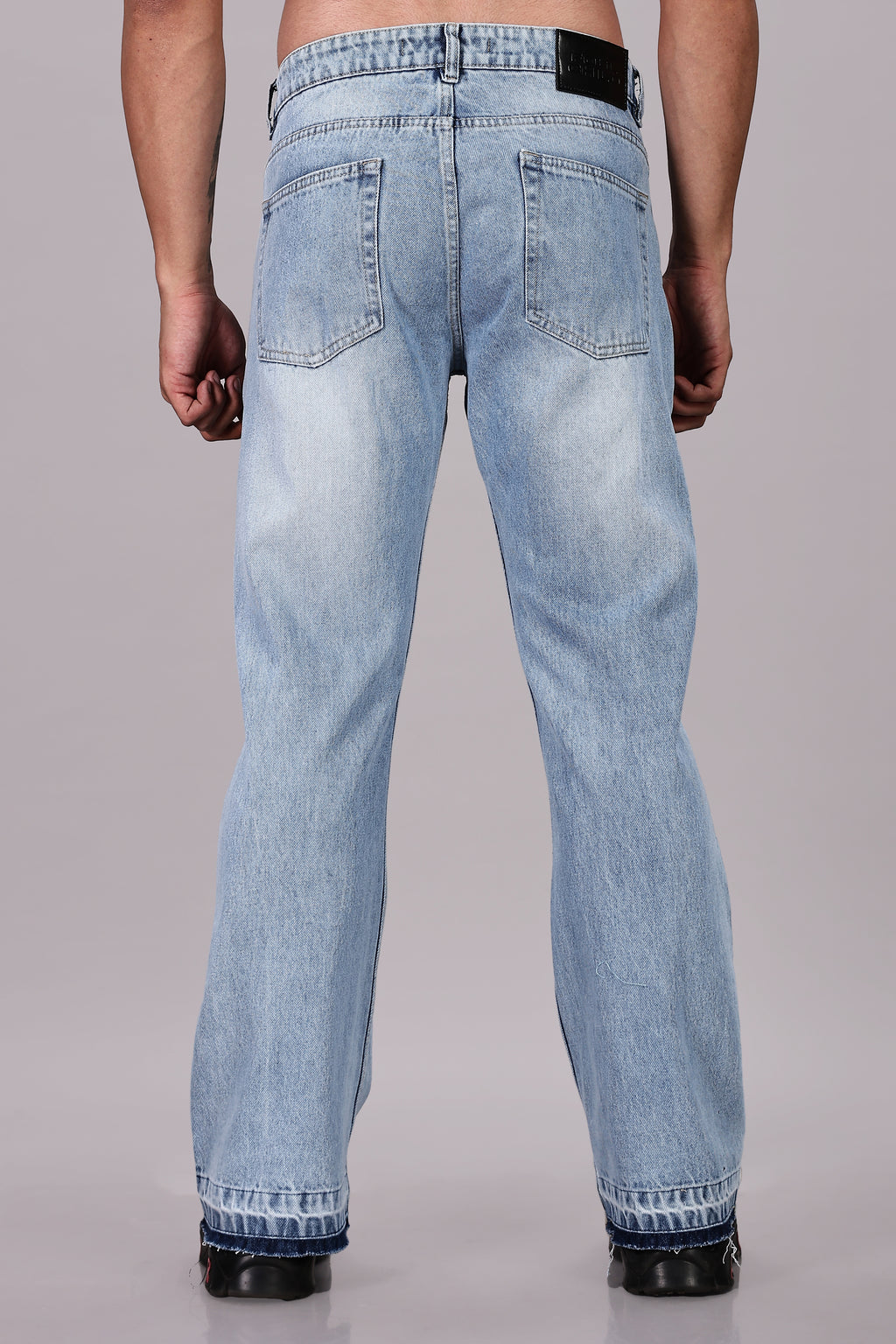 Men's Light Blue Flared Jeans