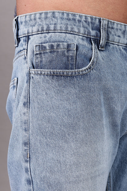 Men's Light Blue Flared Jeans