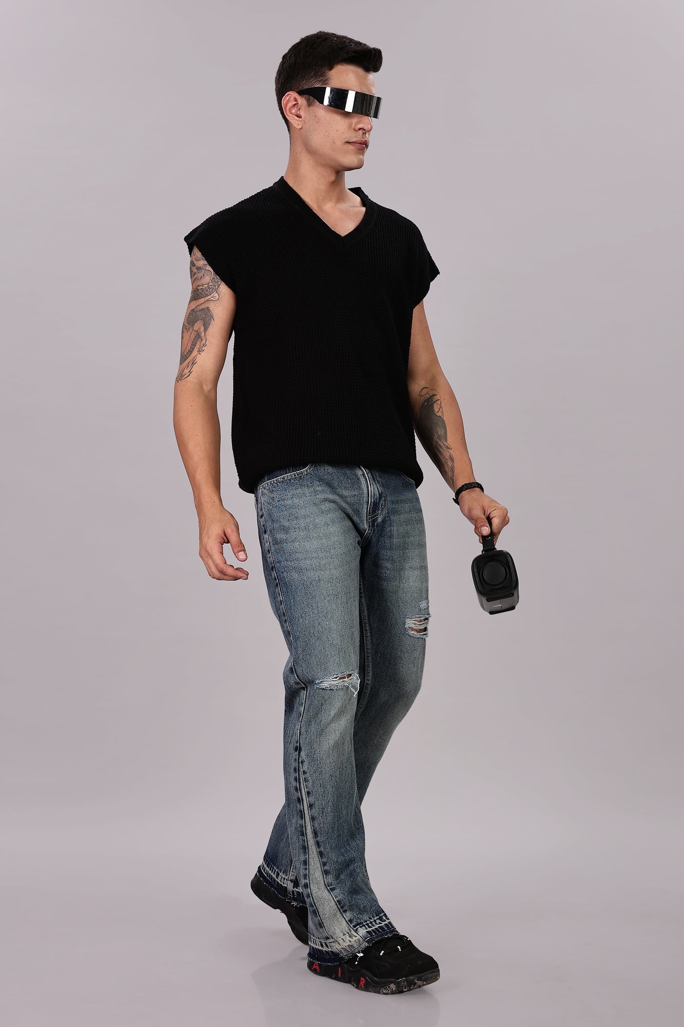 Men's Blue Flared Jeans