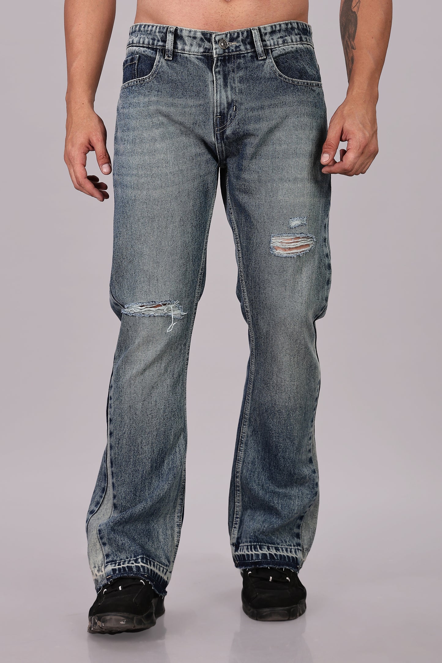 Men's Blue Flared Jeans