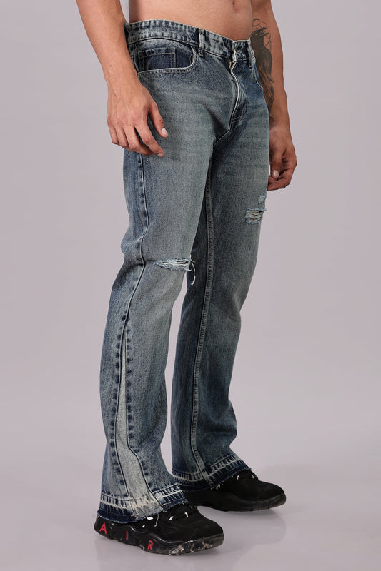 Men's Blue Flared Jeans