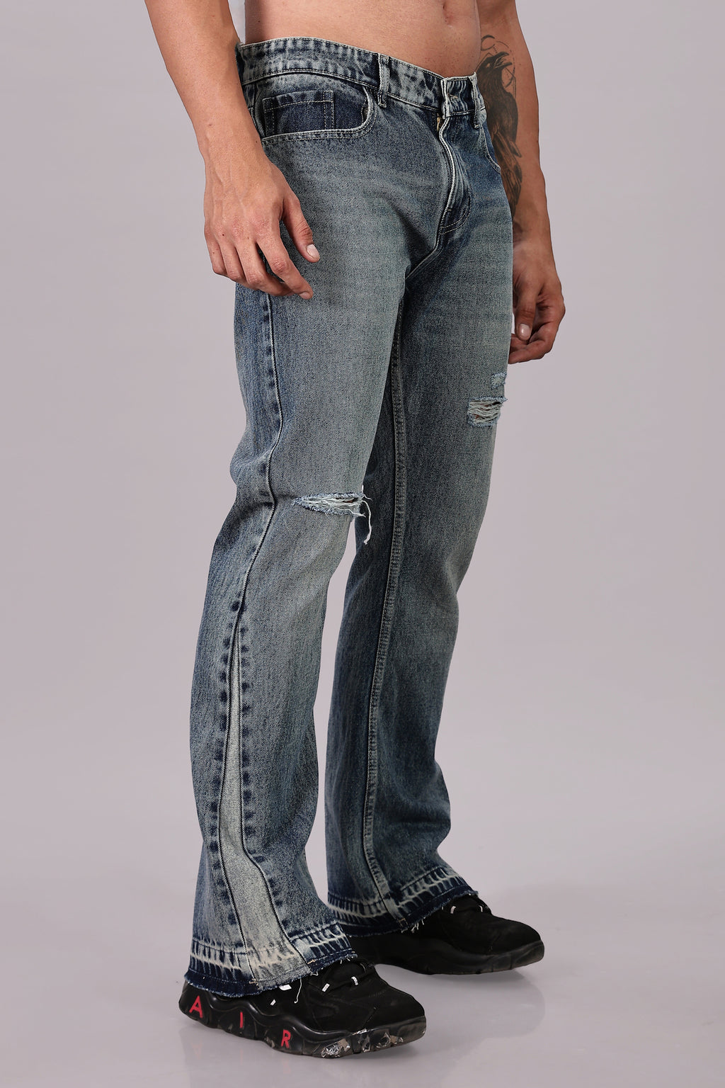 Men's Blue Flared Jeans