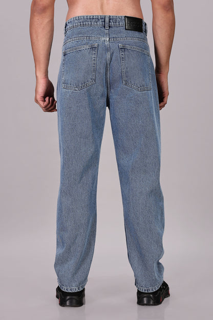 Medium Blue Ripped Jeans | Baggy Fit