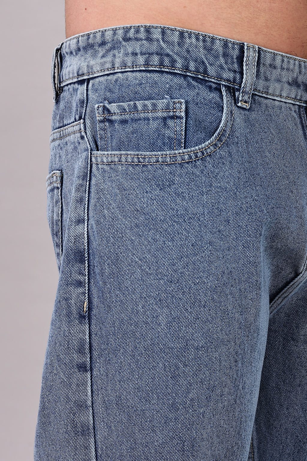 Medium Blue Ripped Jeans | Baggy Fit
