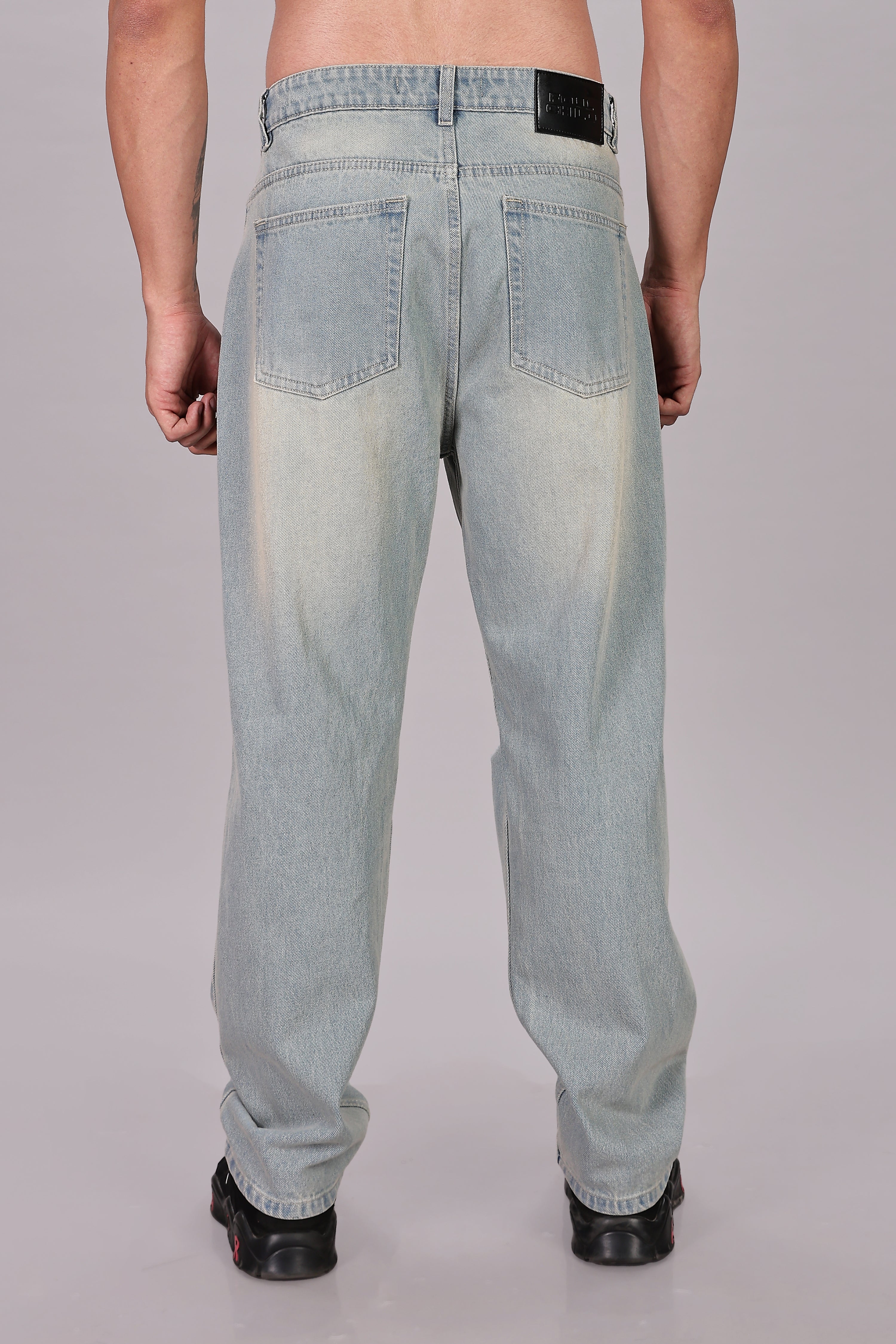Vintage Blue Ripped Jeans | Baggy Fit