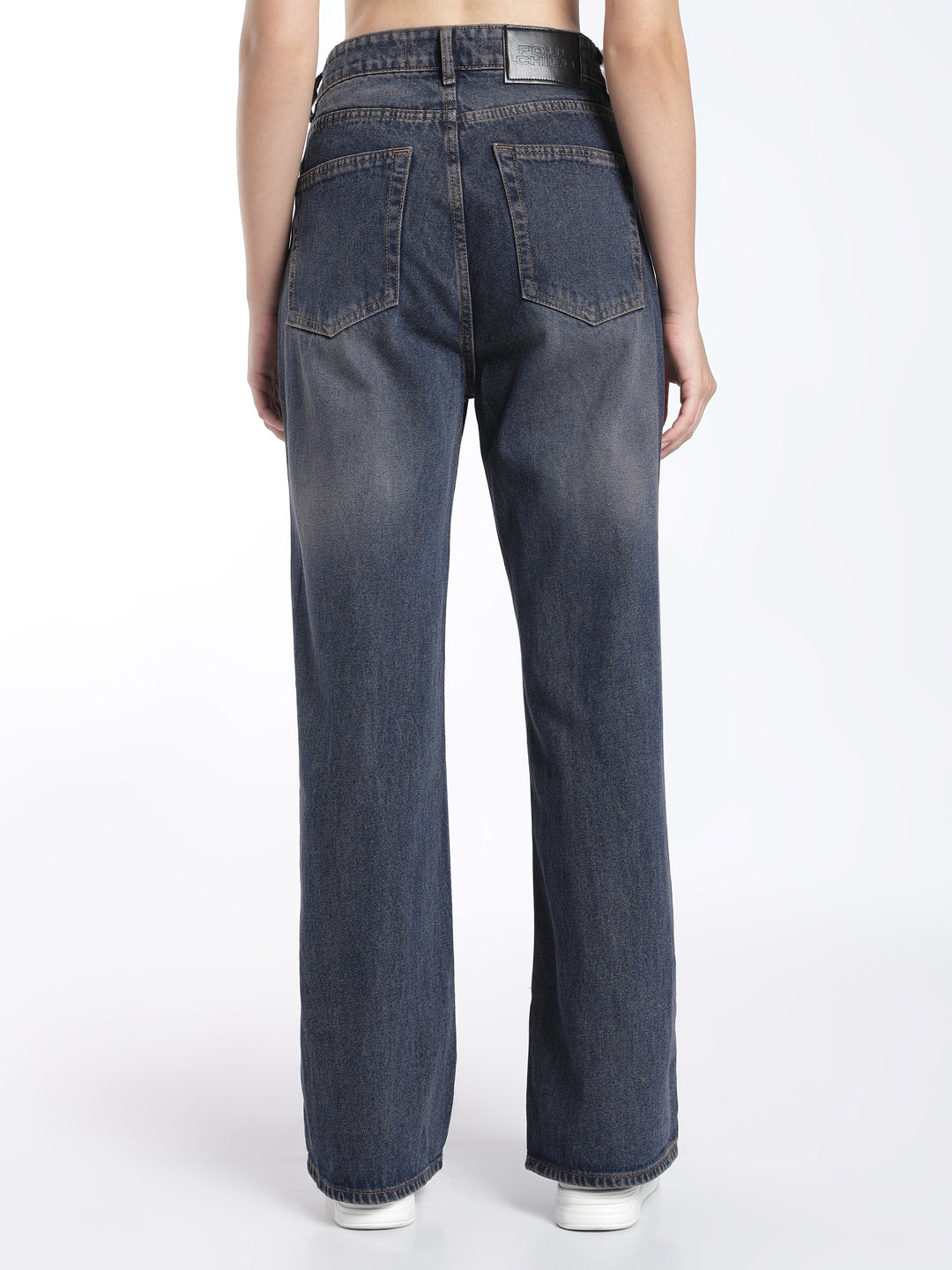 Indigo Brown Tint Wide Leg Jeans
