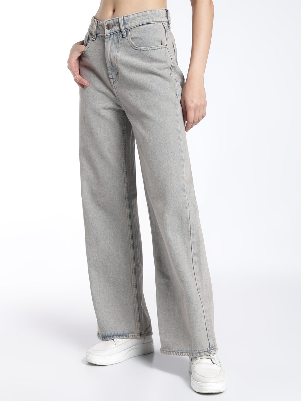Light Blue Wide Leg Jeans