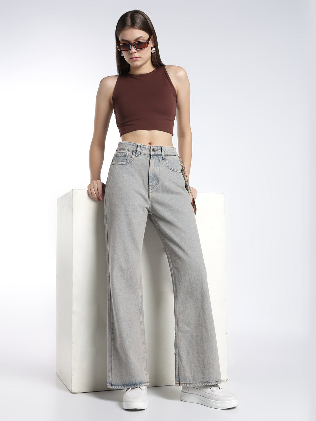 Light Blue Wide Leg Jeans