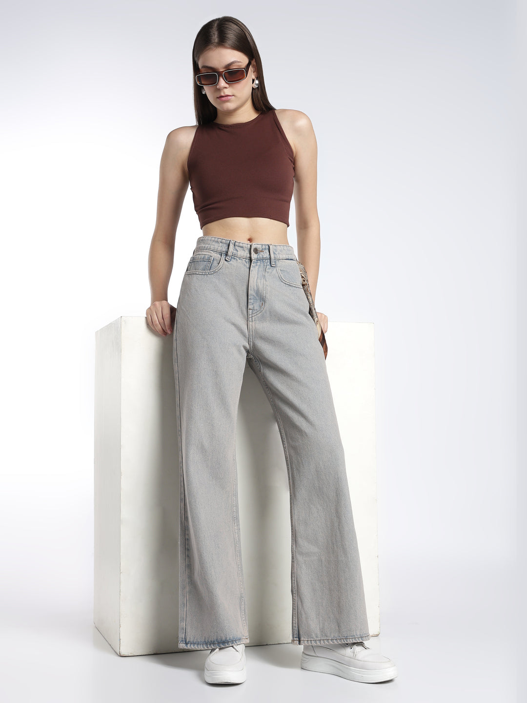 Light Blue Wide Leg Jeans