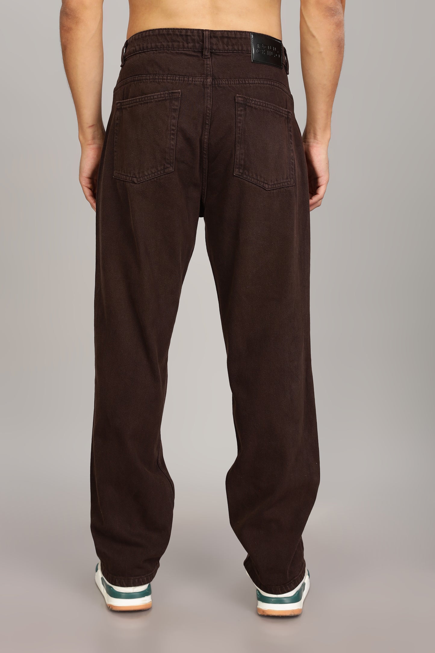 Coffee Brown Ripped Jeans | Baggy Fit