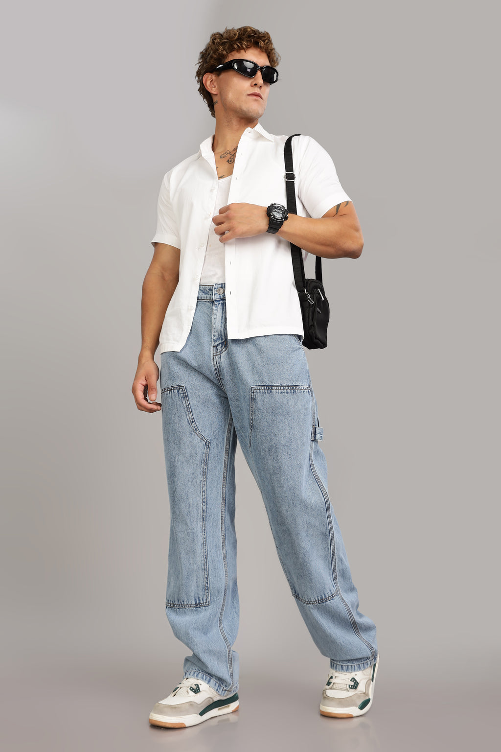 Carpenter Light Blue Jeans | Baggy Fit