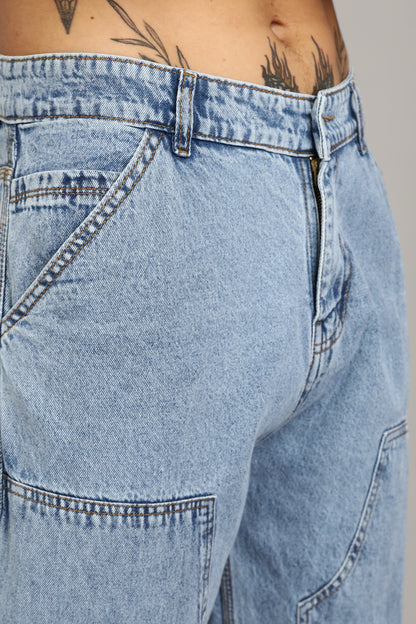 Carpenter Light Blue Jeans | Baggy Fit