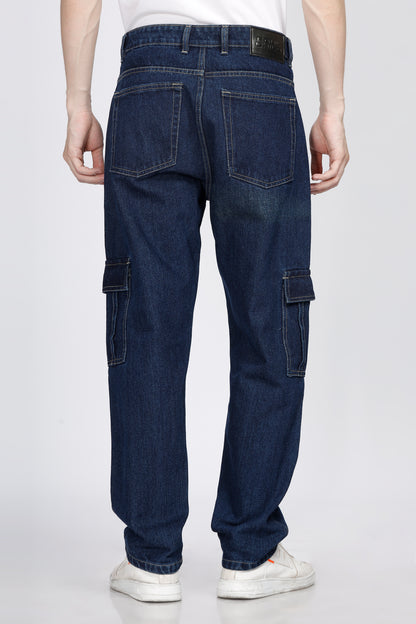 6 Pocket Cargo Dark Blue Jeans