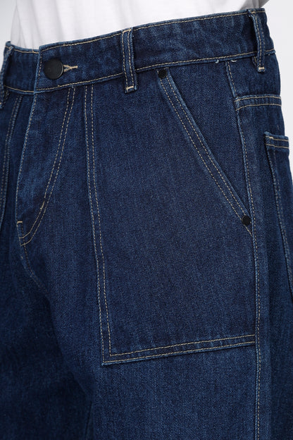 6 Pocket Cargo Dark Blue Jeans