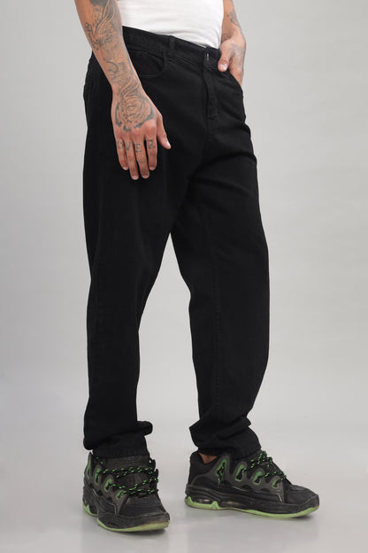 Plain Baggy Black Jeans