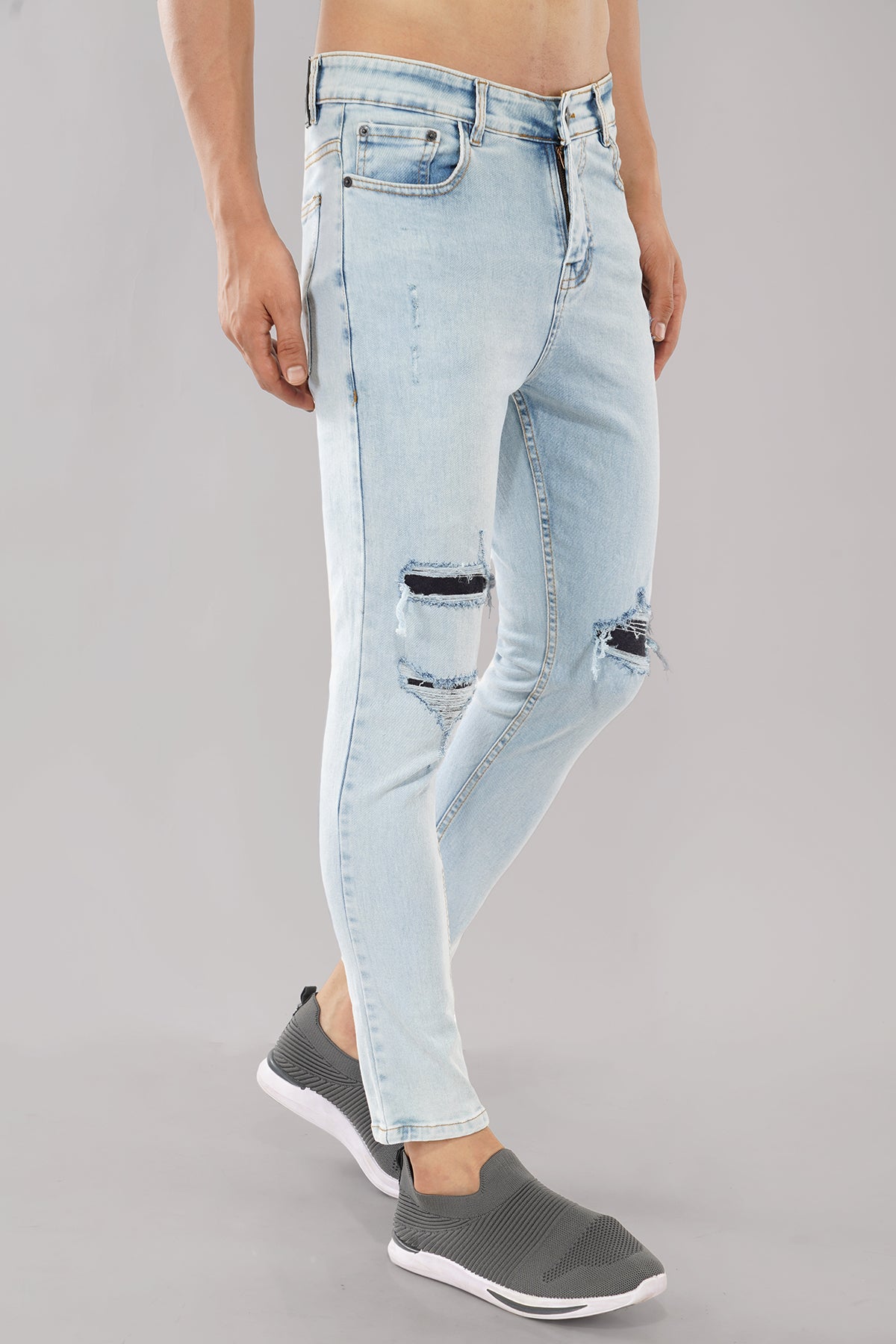 Ripped Skinny Light Blue Jeans