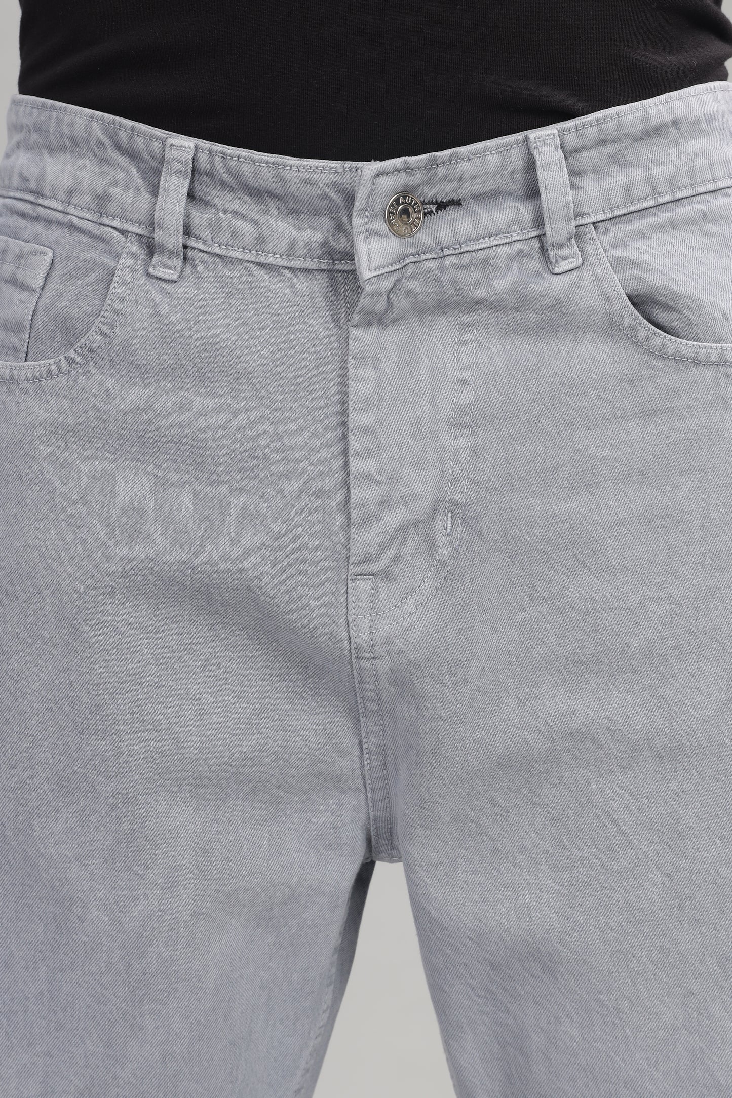 Plain Baggy Light Grey Jeans