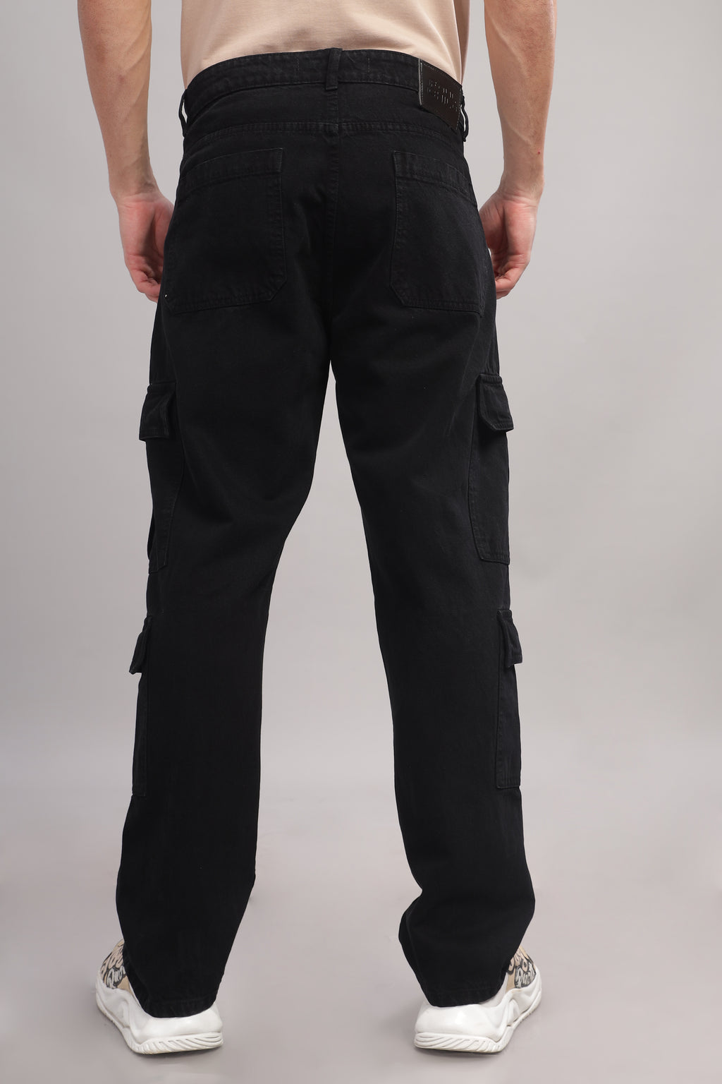 8 Pocket Cargo Denim | Baggy Fit Jeans | Black