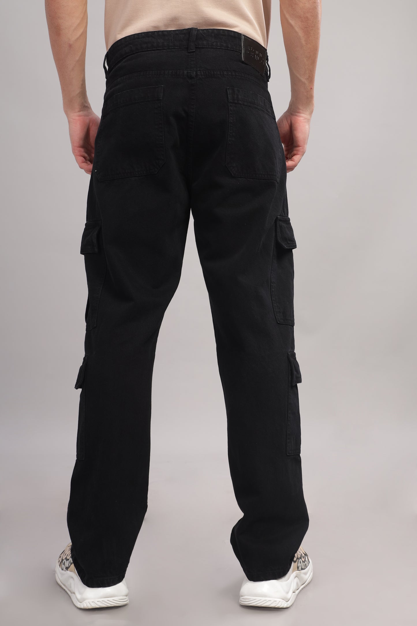 8 Pocket Cargo Denim | Baggy Fit Jeans | Black