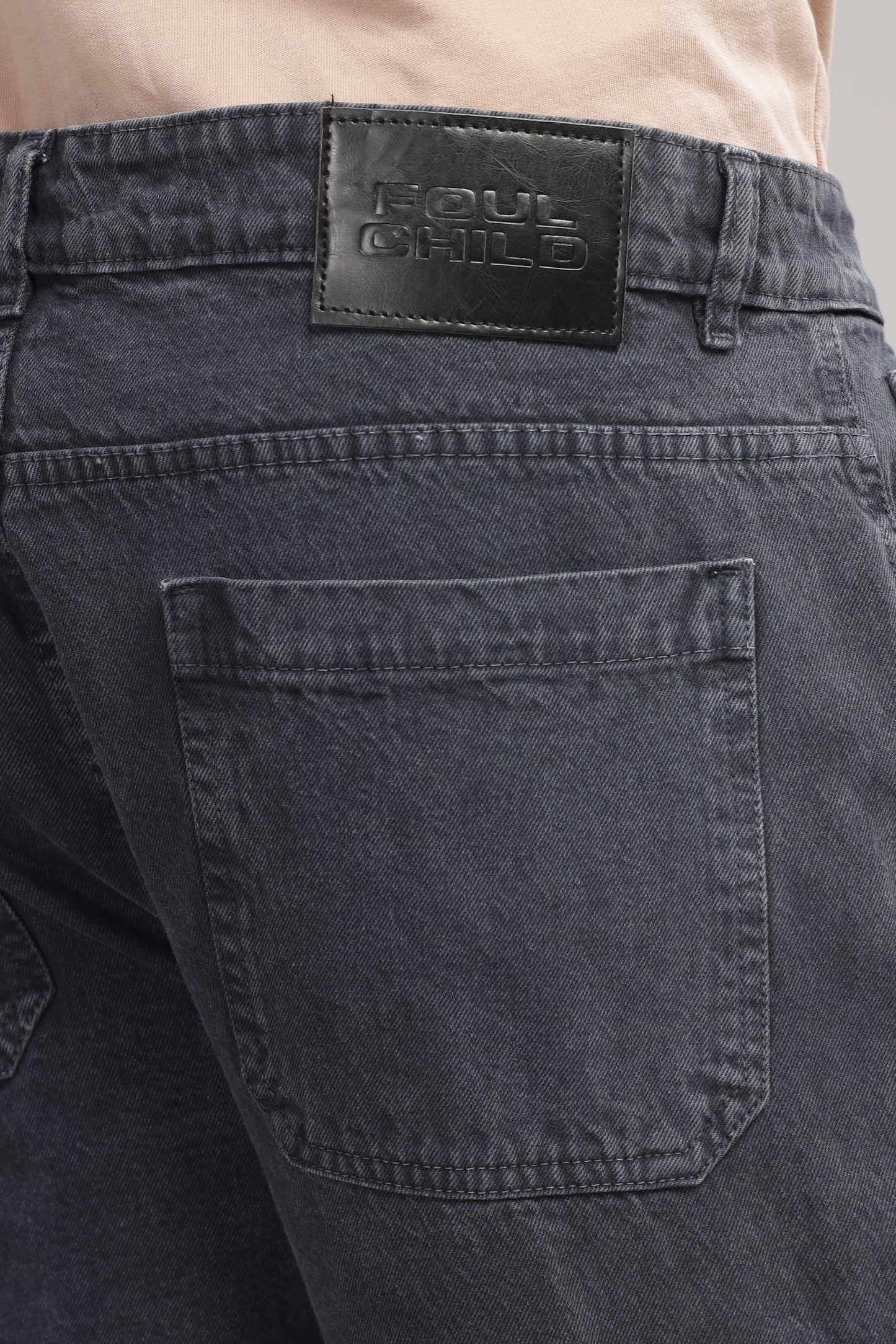 8 Pocket Cargo Denim | Baggy Fit Jeans | Dark Grey